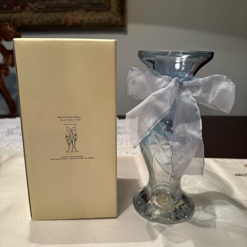 Lenox Petite Floral Blue Vase